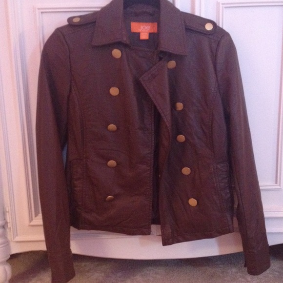 Brown Faux Leather Jacket