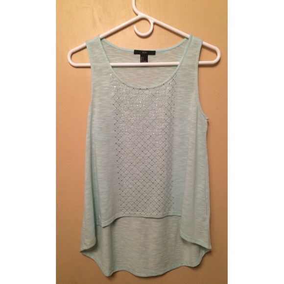 Mint Sparkle Patterned Tank