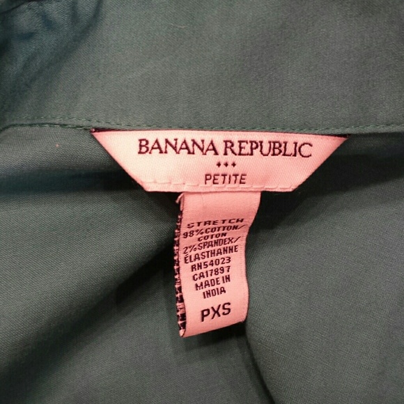 Green button up PXS banana republic *GIFTED* - Picture 4 of 4