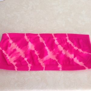PINK tie-dye bandeau