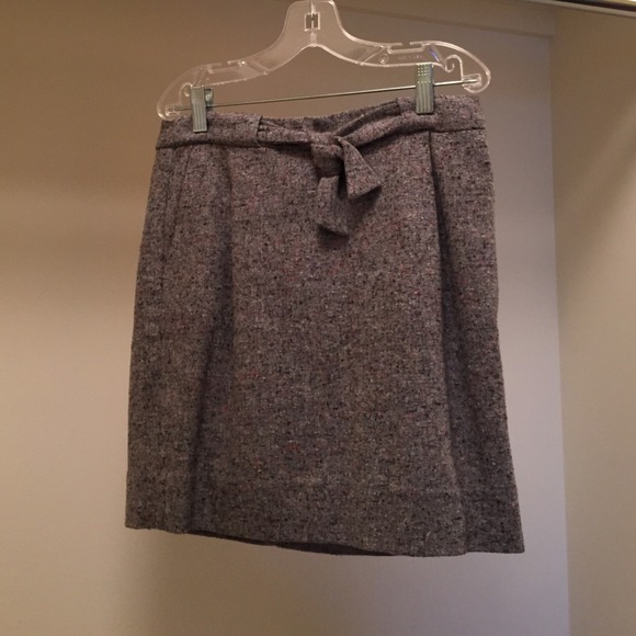 Grey J Crew Tweed skirt