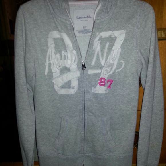 Aeropostale Gray zip up hoodie