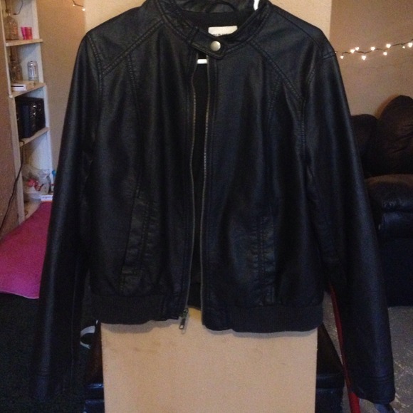 Black leatherish jacket from old navy.