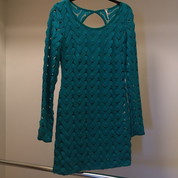 Teal Free People dress