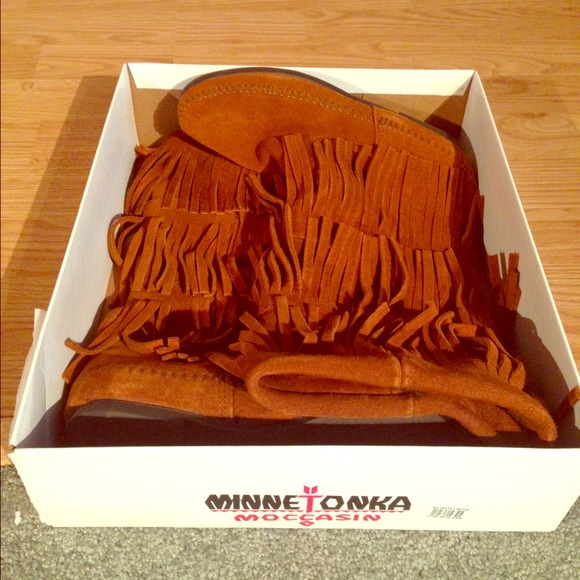3 layer Minnetonka Fringe Boots