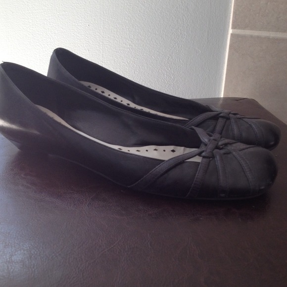 BCBGirls Black Leather flats