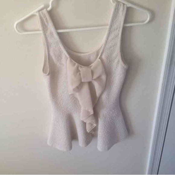 Beige peplum top