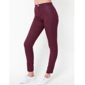 American Apparel maroon easy jeans
