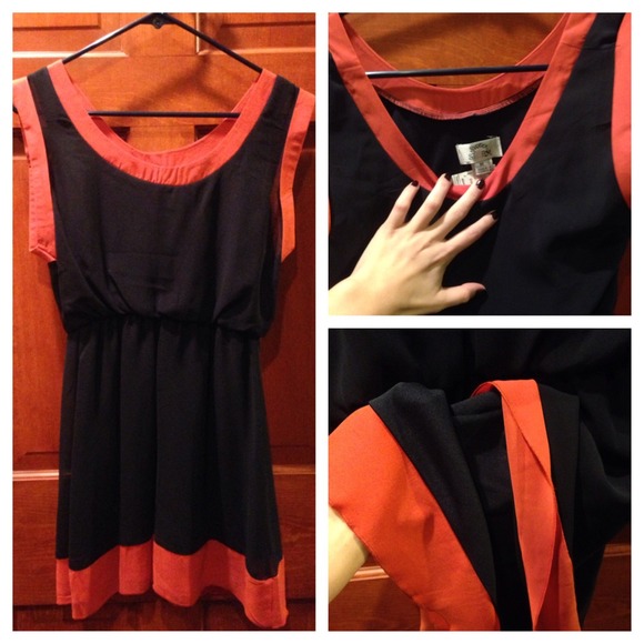 NWT Navy/Burnt Orange Dress