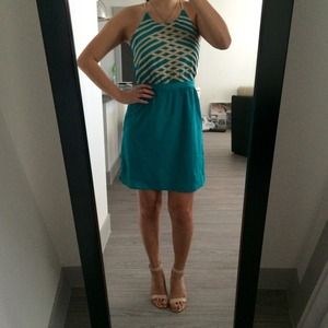 ⭐️ NWT Turquoise Criss Cross Summer Dress