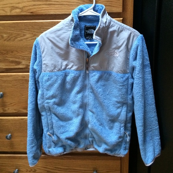 The North Face Outerwear - Northface girls baby blue fleece jacket!