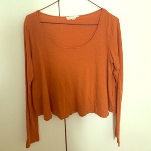 Burnt orange long sleeved tee F21 small