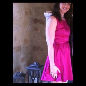 Flirty bright magenta cocktail dress!