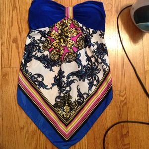 💖SALE💖 Open baroque pattern Back Sweetheart Top