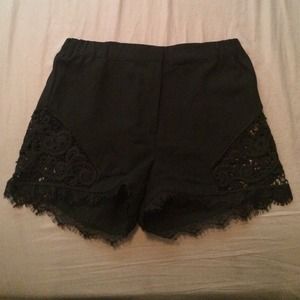 Black high waisted shorts