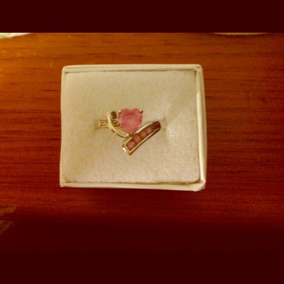 Pink Sapphire heart ring