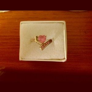 Pink Sapphire heart ring