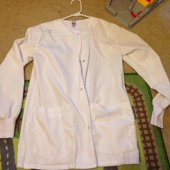 White scrubs jacket