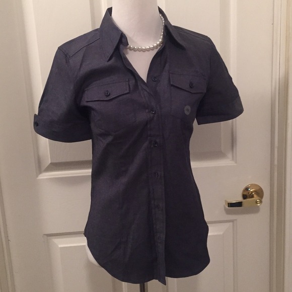 NWT NY&C chambray style button up