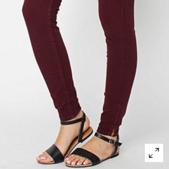 American Apparel Pants - Stretch High-Waist Side Zipper Pant