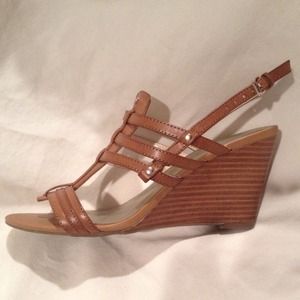 Tommy Hilfiger brown wedge sandals