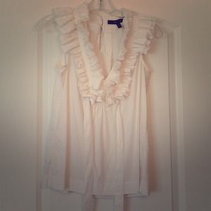 Flirty BCBG white top