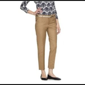 Classic fit beige ankle pant