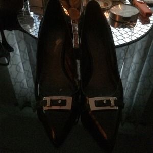BCBG black pumps with buckle