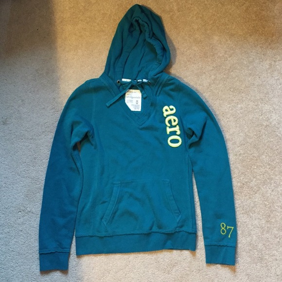 Teal aéropostale hoodie - Picture 1 of 4