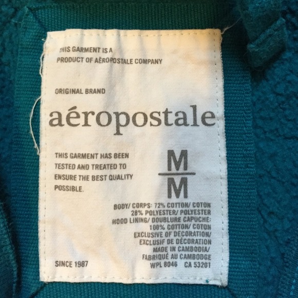 Teal aéropostale hoodie - Picture 3 of 4