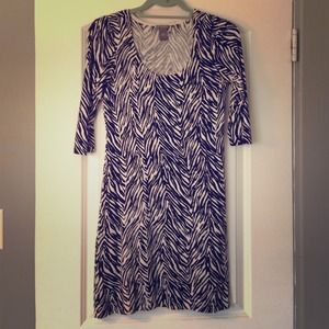 Ann Taylor Petite Zebra Striped Dress