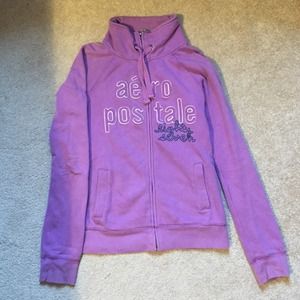 Purple aéropostale zip-up sweatshirt