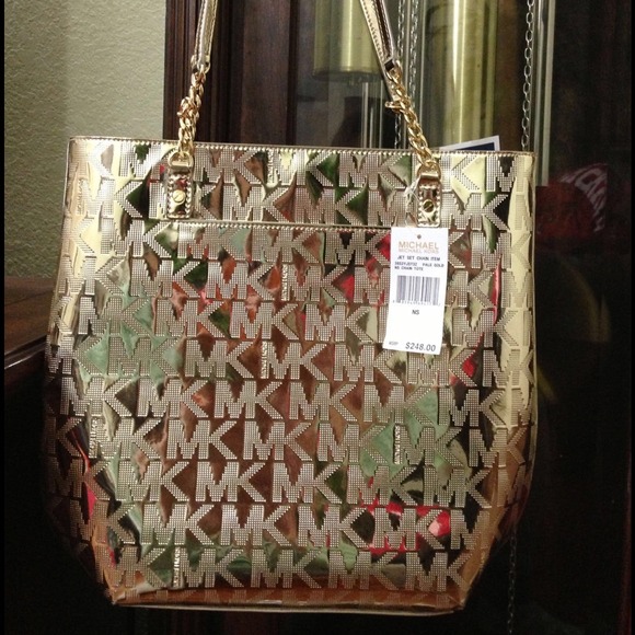NWT Michael Kors Bag!! Pale Gold Tote Bag
