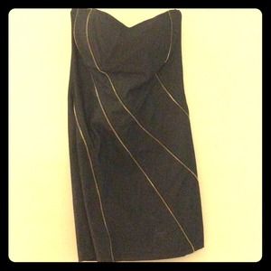 Zippered charcoal tube dress