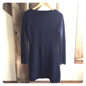 Navy blue sweater dress