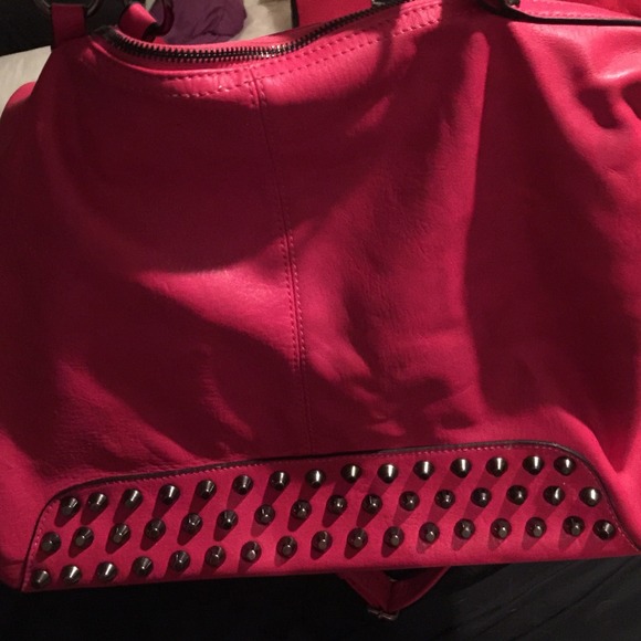 Pink studded JustFab bag - Picture 2 of 3