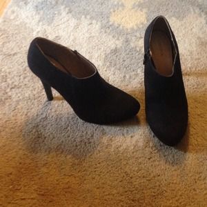 Black suede ankle boots