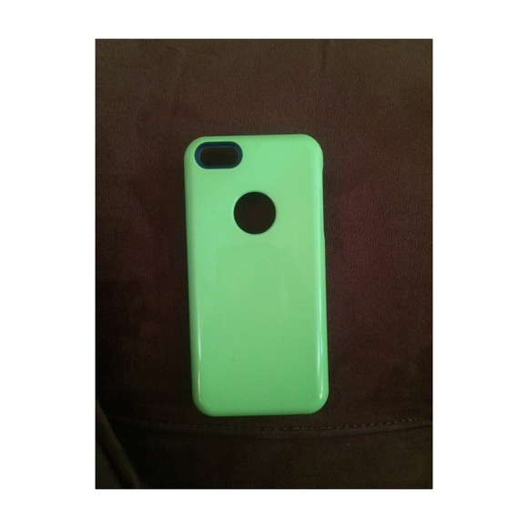 green and blue phone case