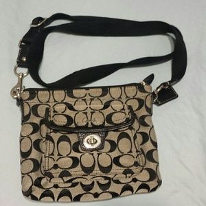 Black cross body Coach purse