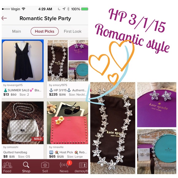 kate spade Jewelry - ⚓️HP 3/1/15⚓️ Kate Spade necklace & earrings
