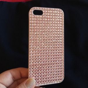 iPhone 5s baby pink bling case