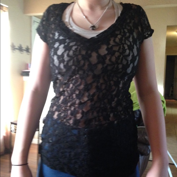 Black lace top