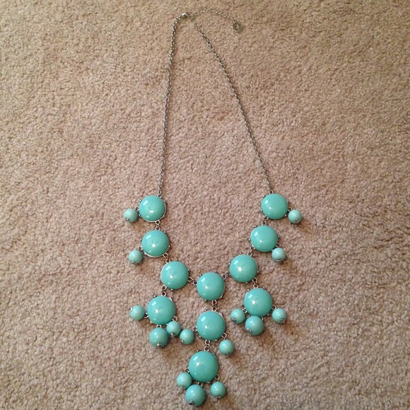 Aqua bauble necklace