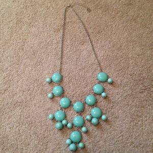 Aqua bauble necklace