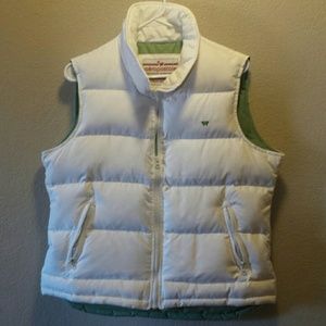 White/green winter vest-jacket.