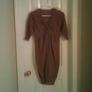 Brown sweater dress