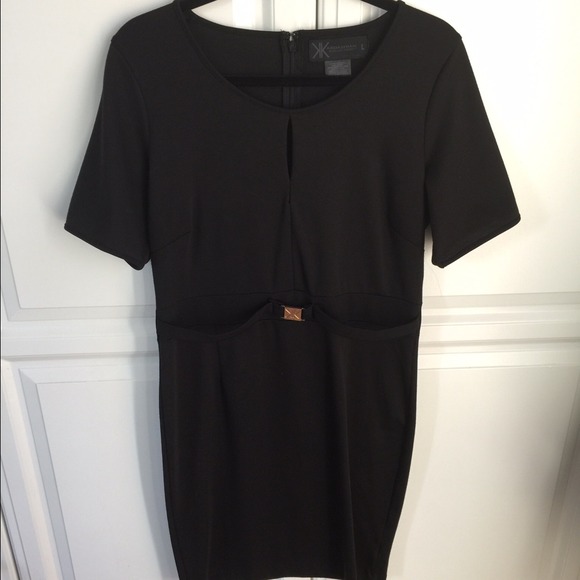 Black dress with belt