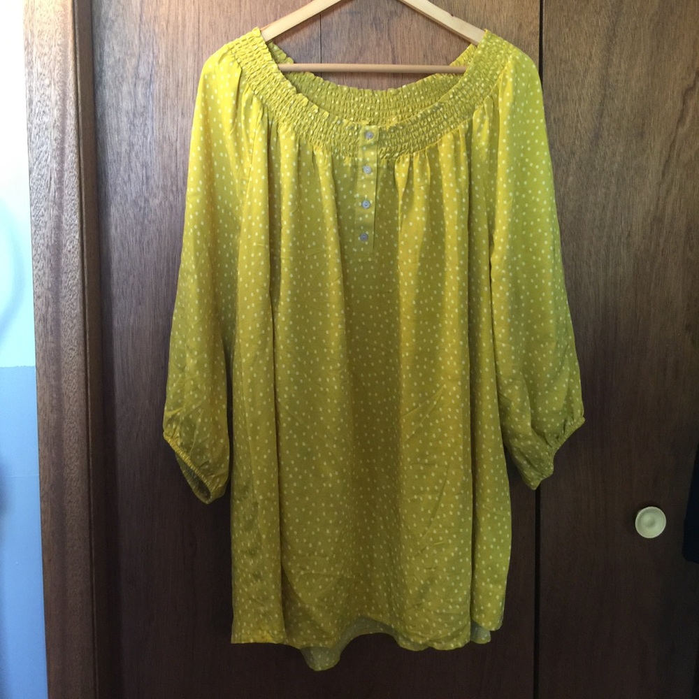 Mustard yellow long sleeve shirt