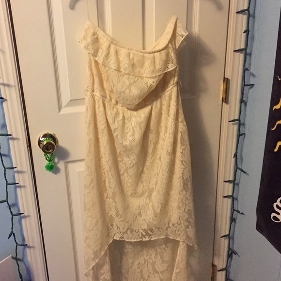 tan high to low dress