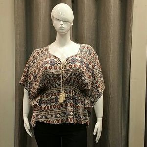 Plus Size Abstract Top